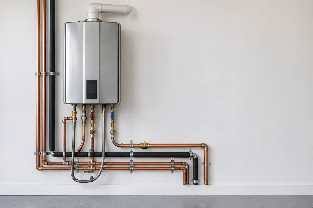 Tankless conversion in a Richardson garage